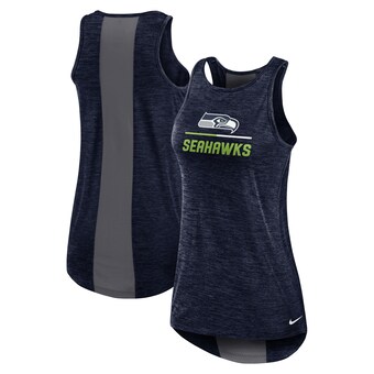 Women's Seattle Seahawks Nike College Navy High Neck Performance Tank Top