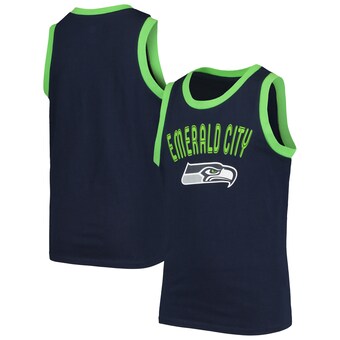 Youth Seattle Seahawks College Navy Striker Tank Top