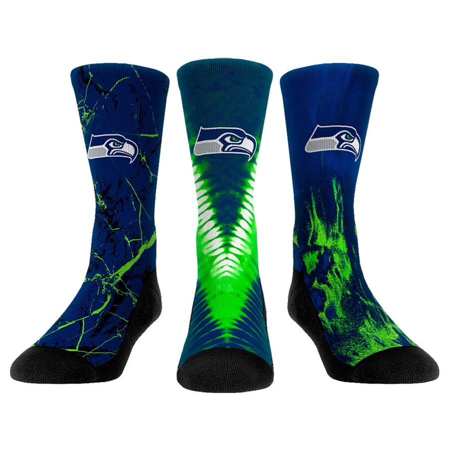 Youth Seattle Seahawks Rock Em Socks 3-Pack Crew Socks Set