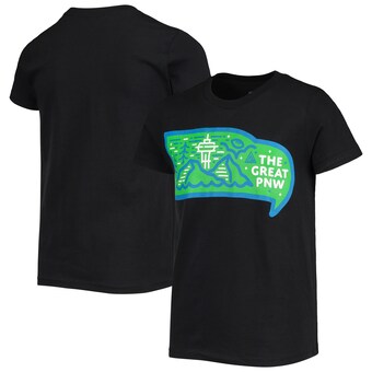 Youth Seattle Seahawks THE GREAT PNW Black United T-Shirt