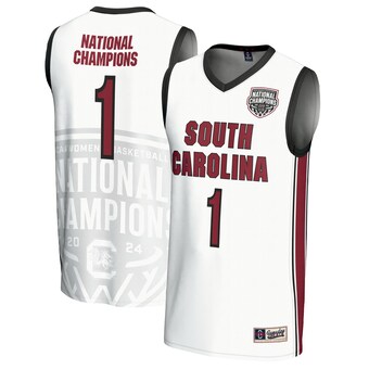 South Carolina Gamecocks  GameDay Greats White Adult Lightweight 2024 Women's Basketball National Champions Fashion Jersey