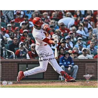 Jordan Walker St. Louis Cardinals Autographed Fanatics Authentic 16" x 20" Opening Day Photograph with "MLB Debut 3-30-23" Inscription