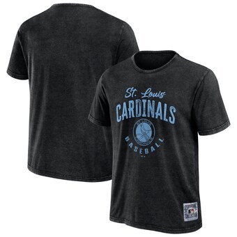 Men's St. Louis Cardinals Darius Rucker Collection by Fanatics Heather Black Cooperstown Collection Washed T-Shirt