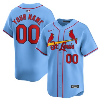  St. Louis Cardinals Nike  Alternate Limited Custom Jersey – Light Blue