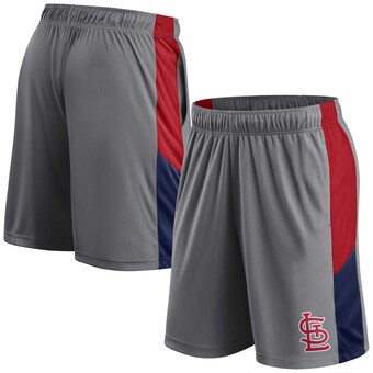 Men's St. Louis Cardinals Profile Gray/Red Team Shorts