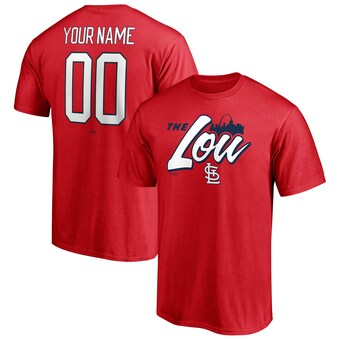 Men's St. Louis Cardinals Red Hometown Legend Personalized Name & Number T-Shirt