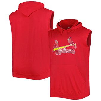 Men's St. Louis Cardinals Red Jersey Pullover Muscle Hoodie