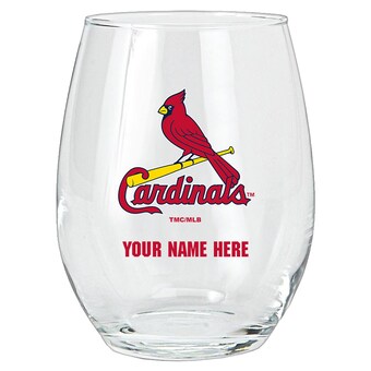 St. Louis Cardinals 15oz. Personalized Stemless Glass Tumbler