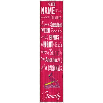 St. Louis Cardinals 6'' x 24'' Personalized Family Banner Sign