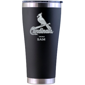 St. Louis Cardinals Personalized 30oz. Laser Etched Black Tumbler