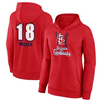 Women's St. Louis Cardinals Jordan Walker Red Fastball Player Name & Number Pullover Hoodie