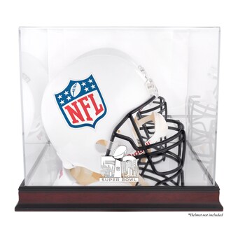 Fanatics Authentic Super Bowl 50 Mahogany Helmet Logo Display Case