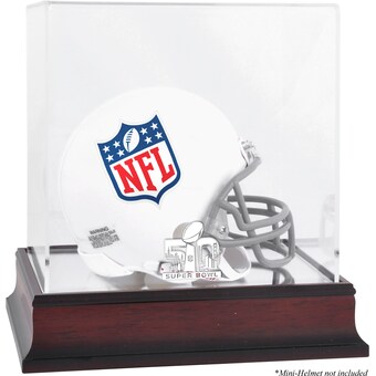 Fanatics Authentic Super Bowl 50 Mahogany Mini Helmet Logo Display Case