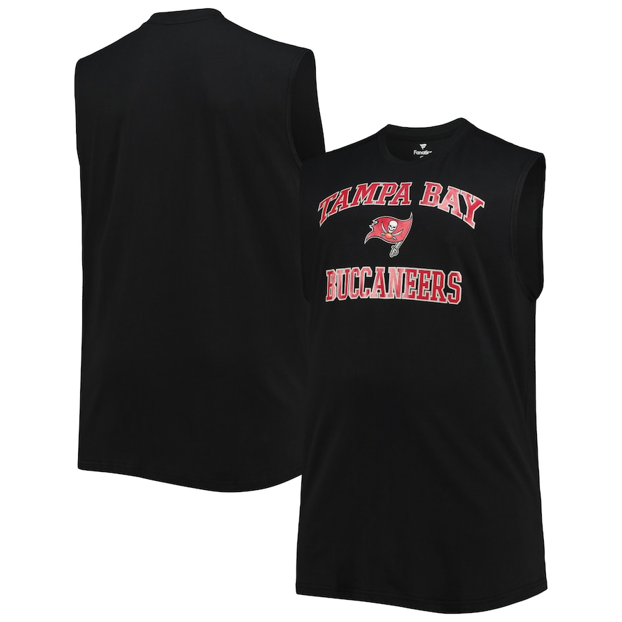 Men's Black Tampa Bay Buccaneers Big & Tall Muscle Tank Top