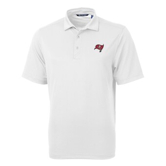 Men's Cutter & Buck White Tampa Bay Buccaneers Big & Tall Virtue Eco Pique Recycled Polo