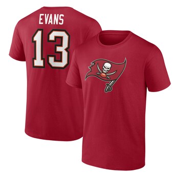 Men's Fanatics Mike Evans Red Tampa Bay Buccaneers Player Icon Name & Number T-Shirt