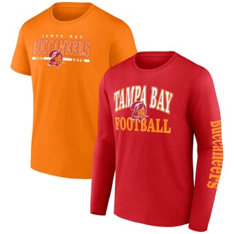 Men's Fanatics Red/Orange Tampa Bay Buccaneers Throwback T-Shirt Combo Set