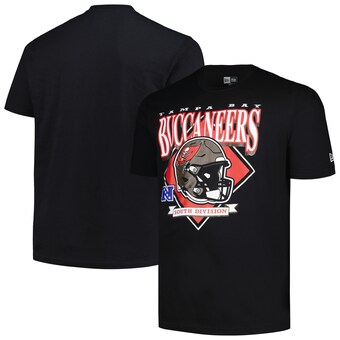 Men's Tampa Bay Buccaneers  New Era Black Big & Tall Helmet T-Shirt