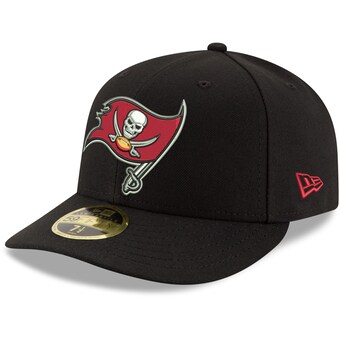 Men's Tampa Bay Buccaneers New Era Black Omaha Low Profile 59FIFTY Fitted Team Hat