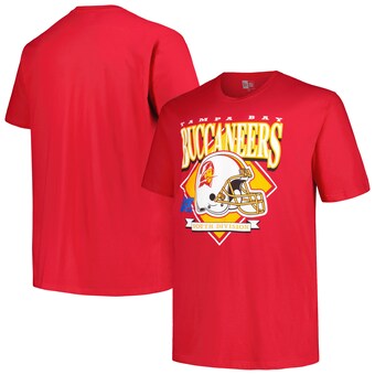 Men's New Era Red Tampa Bay Buccaneers Big & Tall Helmet Historic Mark T-Shirt