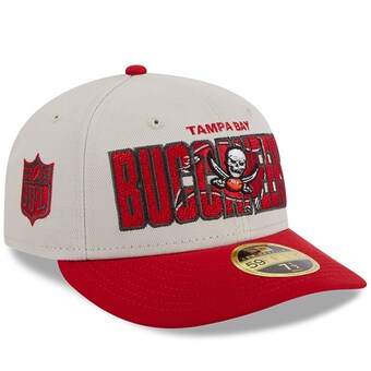 Men's Tampa Bay Buccaneers New Era Stone/Red 2023 NFL Draft Low Profile 59FIFTY Fitted Hat