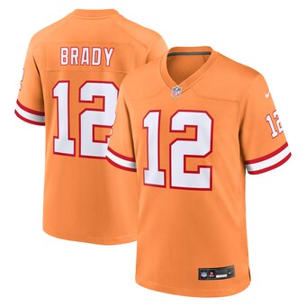 Men's Nike Tom Brady Orange Tampa Bay Buccaneers Throwback Game Jersey