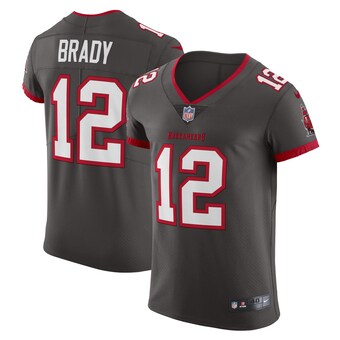 Men's Tampa Bay Buccaneers Tom Brady Nike Pewter Alternate Vapor Elite Jersey