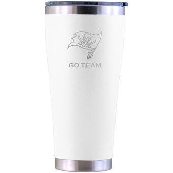 Tampa Bay Buccaneers Personalized 30oz. Laser Etched White Tumbler