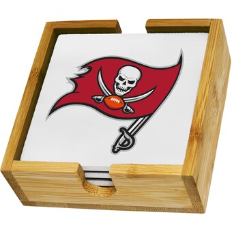 Tampa Bay Buccaneers Team Logo Four-Pack Square Coaster Set