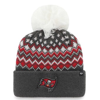 Women's Tampa Bay Buccaneers '47 Pewter Elsa Cuffed Knit Hat with Pom