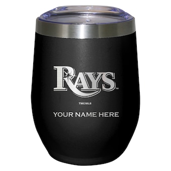 Tampa Bay Rays Black 12oz. Personalized Etched Stemless Tumbler