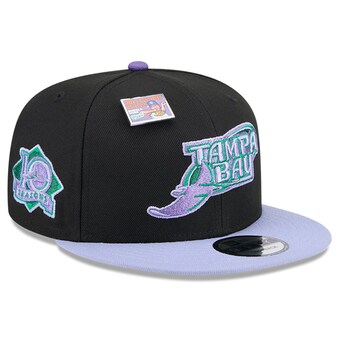 Tampa Bay Rays New Era Grape Big League Chew Flavor Pack 9FIFTY Snapback Hat - Black/ Purple