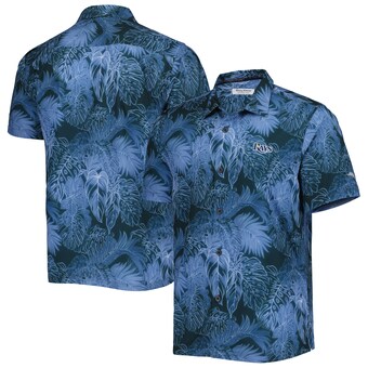 Tommy Bahama Tampa Bay Rays Blue Bahama Coast Luminescent Fronds IslandZone Button-Up Camp Shirt