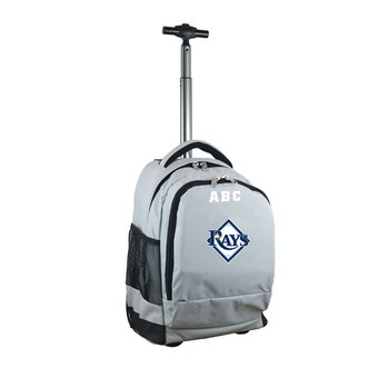 Tampa Bay Rays MOJO Gray19'' Personalized Premium Wheeled Backpack