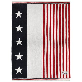 Team USA Barefoot Dreams CozyChic Stars and Stripes Throw Blanket