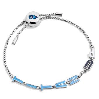 Tennessee Titans BaubleBar Silver Slogan Pull-Tie Bracelet