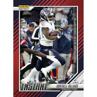 Tennessee Titans Dontrell Hilliard Fanatics Exclusive Parallel Panini Instant NFL Week 12 Hilliard Sprints for 68-Yard Touchdown Single Trading Card - Limited Edition of 99