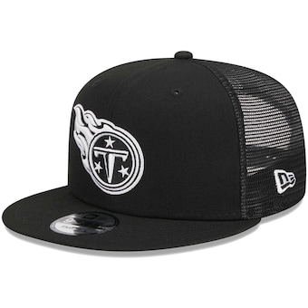 Men's Tennessee Titans New Era Black  Main Trucker 9FIFTY Snapback Hat