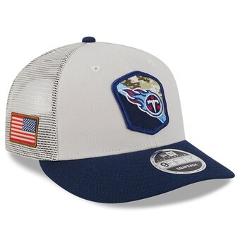 Men's Tennessee Titans  New Era Stone/Navy 2023 Salute To Service Low Profile 9FIFTY Snapback Hat