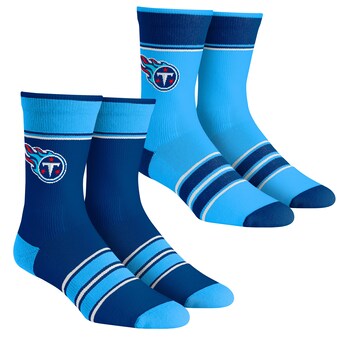 Unisex Tennessee Titans Rock Em Socks Multi-Stripe 2-Pack Team Crew Sock Set