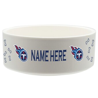 Tennessee Titans White 20oz. Personalized Pet Bowl