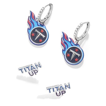Women's Tennessee Titans BaubleBar Silver Team Earrings Set