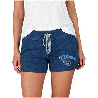 Women's Tennessee Titans Concepts Sport Navy Mainstream Terry Shorts
