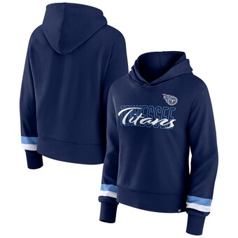 Women's Tennessee Titans  Fanatics Navy Over Under Pullover Hoodie