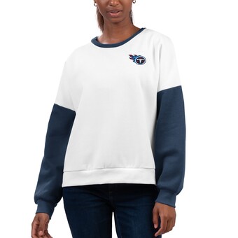 Women's Tennessee Titans G-III 4Her by Carl Banks White A-Game Pullover Sweatshirt