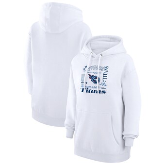 Women's Tennessee Titans G-III 4Her by Carl Banks White Collage Graphic Fleece Pullover Hoodie