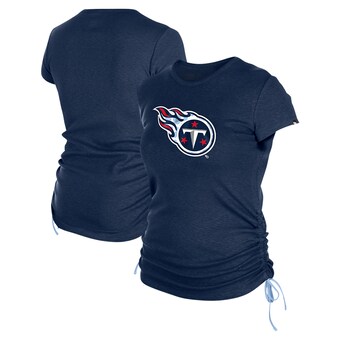 Women's Tennessee Titans New Era Navy Ruched Side T-Shirt