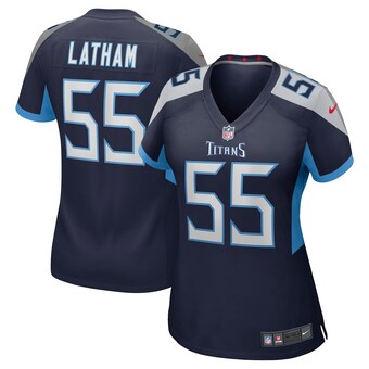 Women's Tennessee Titans JC Latham Nike  Navy Team Game Jersey