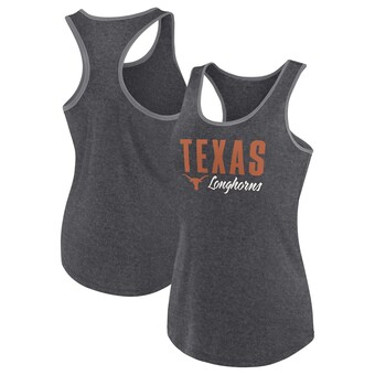 Texas Longhorns Fanatics Women's Fuel Racerback Tank Top - Heather Charcoal