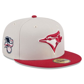  Toronto Blue Jays New Era 2024 Fourth of July 59FIFTY Fitted Hat - Khaki/Red